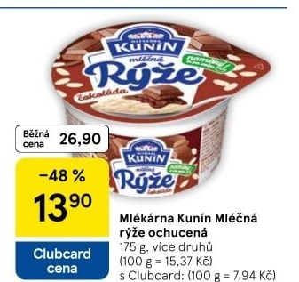 Mléčná rýže Mlékárna Kunín