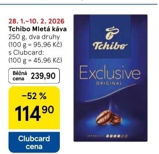 Mleté kávy Tchibo