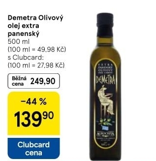 Olivový olej extra panenský Demetra Agrocreta