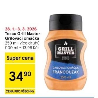 Omáčka grilovací Grill Master Tesco