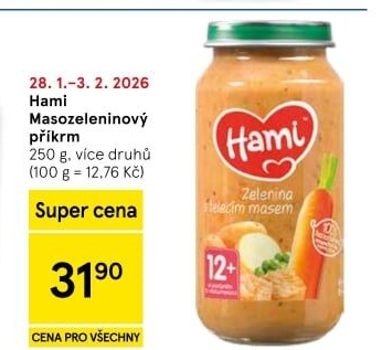 Příkrm masozeleninový Hami