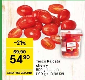 Rajčata cherry Tesco
