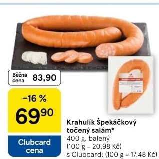 Salám špekáčkový točený Krahulík