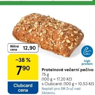 Večerní proteinové pečivo