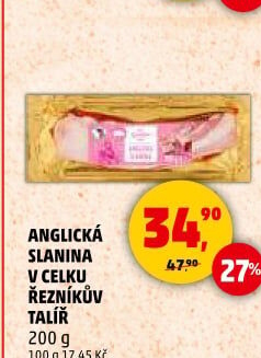 Anglická slanina Řezníkův talíř