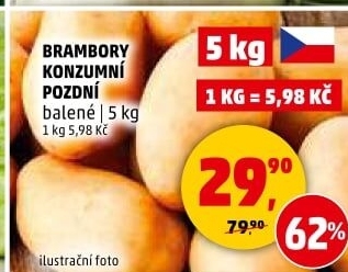 Brambory konzumní pozdní