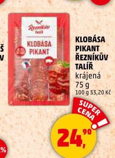 Pikantní klobása Řezníkův talíř
