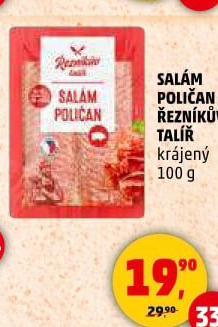 Salám Poličan Řezníkův talíř
