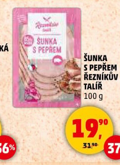 Šunka s pepřovým dekorem Řezníkův talíř