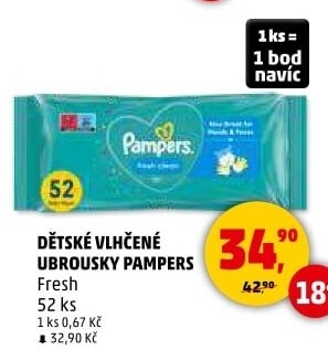 Vlhčené ubrousky dětské Pampers Baby fresh