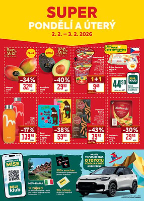 akční leták BILLA 28.1.2026-3.2.2026