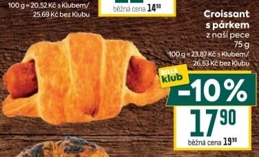 Croissant s párkem