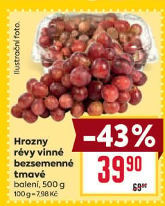 Hrozny tmavé bezsemenné