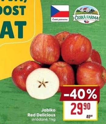 Jablka Red Delicious Česká farma