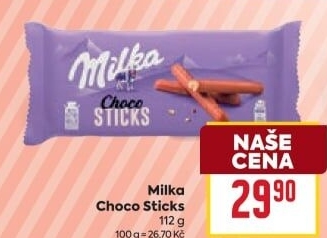 Tyčinky čokoládové Choco Sticks Milka