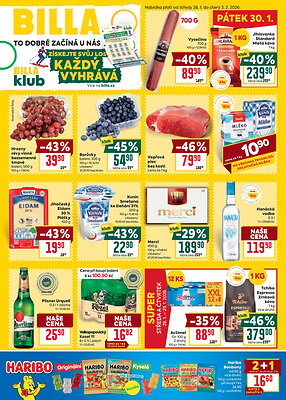 akční leták BILLA 28.1.2026-3.2.2026