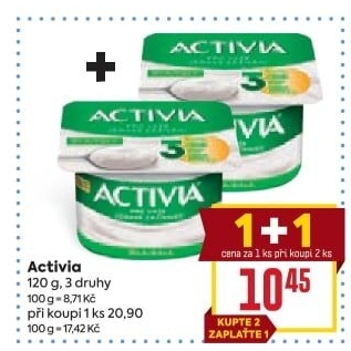 Bílý jogurt Activia Danone