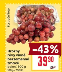 Hrozny tmavé bezsemenné
