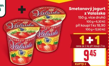 Jogurt smetanový ochucený z Valašska Mlékárna Valašské Meziříčí