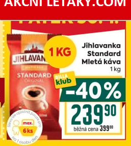 Mletá káva Standard Jihlavanka