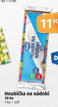 Houbička na nádobí Doma