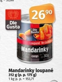 Kompot mandarinky Dle Gusta