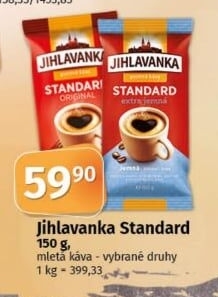 Mletá káva Standard Jihlavanka
