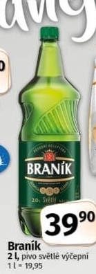 Pivo světlé výčepní 10° Braník
