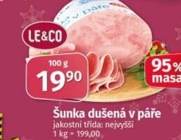 Šunka dušená nejvyšší jakosti LE&amp