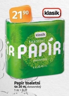 Toaletní papír 2vrstvý Coop Klasik