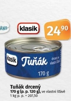 Tuňák drcený ve vlastní šťávě Klasik