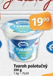 Tvaroh polotučný Ranko