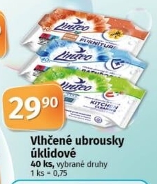 Vlhčené úklidové ubrousky Linteo
