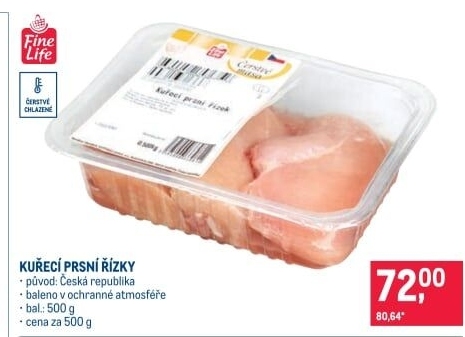 Kuřecí prsní řízky Fine Life