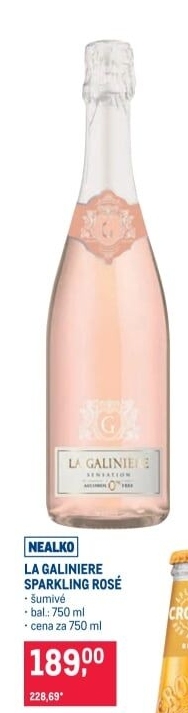 Sekt nealkoholický Rosé La Galiniere