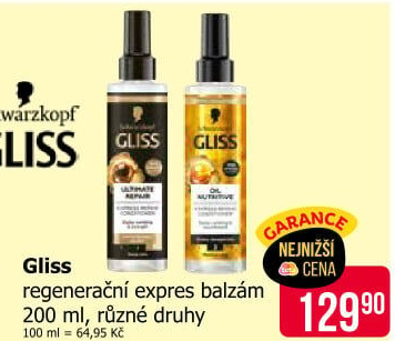 Balzám na vlasy ve spreji Expres Gliss Schwarzkopf
