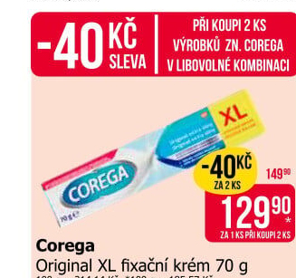 Fixační krém na zubní protézu Corega
