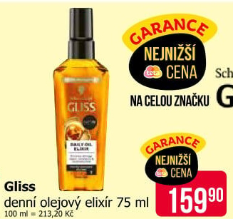 Olejový elixír na vlasy Gliss Kur Schwarzkopf