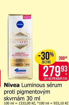 Sérum proti pigmentovým skvrnám Cellular Luminous Nivea