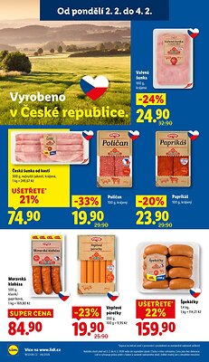 akční leták Lidl 2.2.2026-4.2.2026