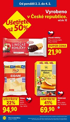akční leták Lidl 2.2.2026-4.2.2026