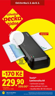 akční leták Lidl 2.2.2026-8.2.2026