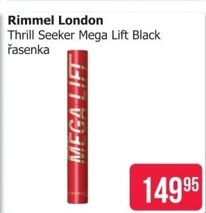 Řasenka Mega Lift Thrill Seeker Rimmel - Teta drogerie akcniletaky.com