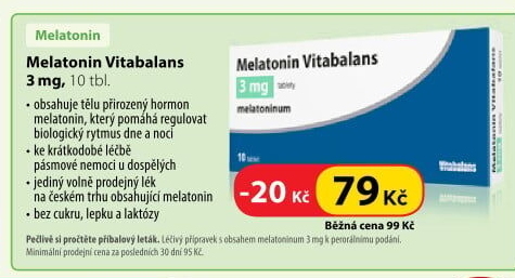 Doplněk stravy Melatonin Vitabalans