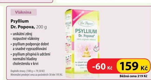 Doplněk stravy Psyllium Dr. Popov