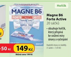 Doplněk stravy sáčky Magne B6 Forte Active