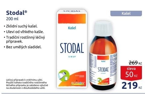 Homeopatikum sirup proti kašli Stodal