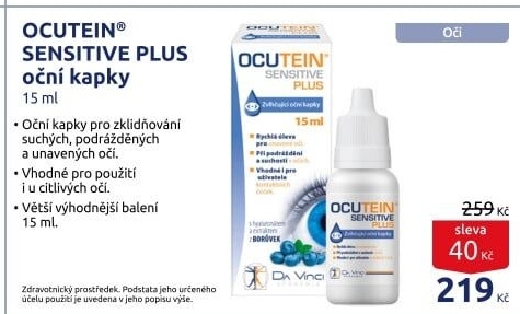 Kapky oční Ocutein Sensitive Plus