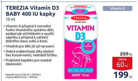 Kapky Vitamin pro děti D3 Baby Terezia