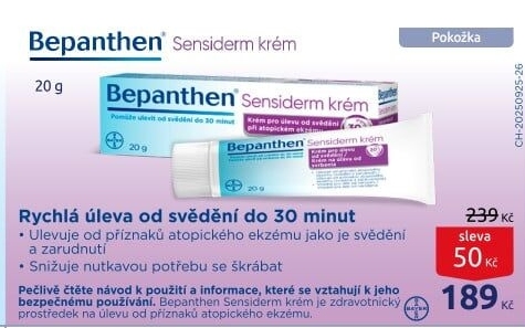 Krém na ekzémy Sensiderm Bepanthen